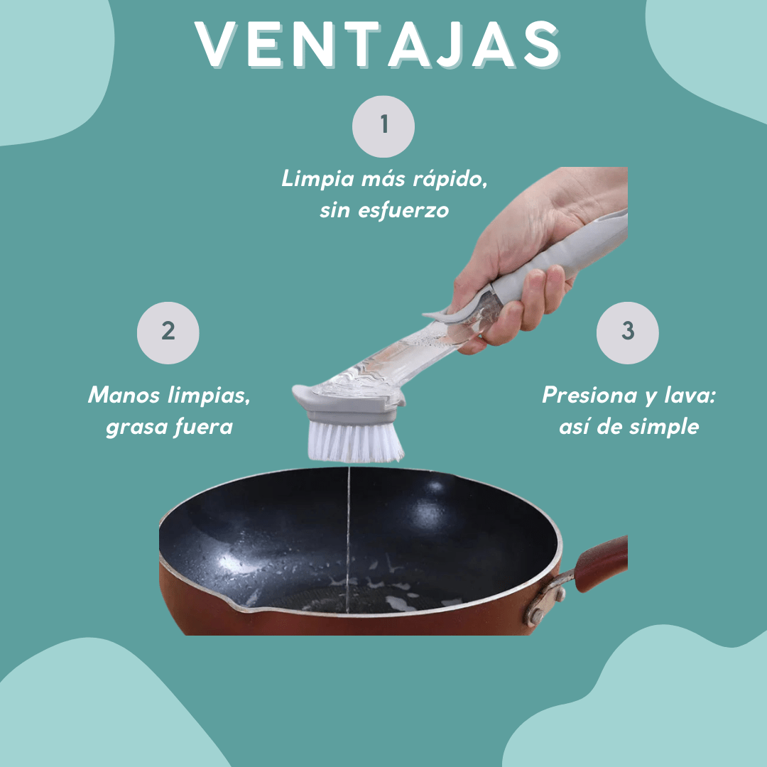 Cepillo con Dispensador Automático - Limpia sin perder tiempo