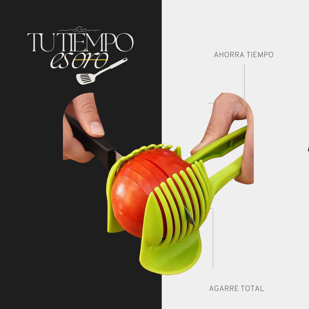 ErgoSlice – Cortador eficiente de Frutas y Verduras de Acero Inoxidable para Cortes Rápidos y Uniformes