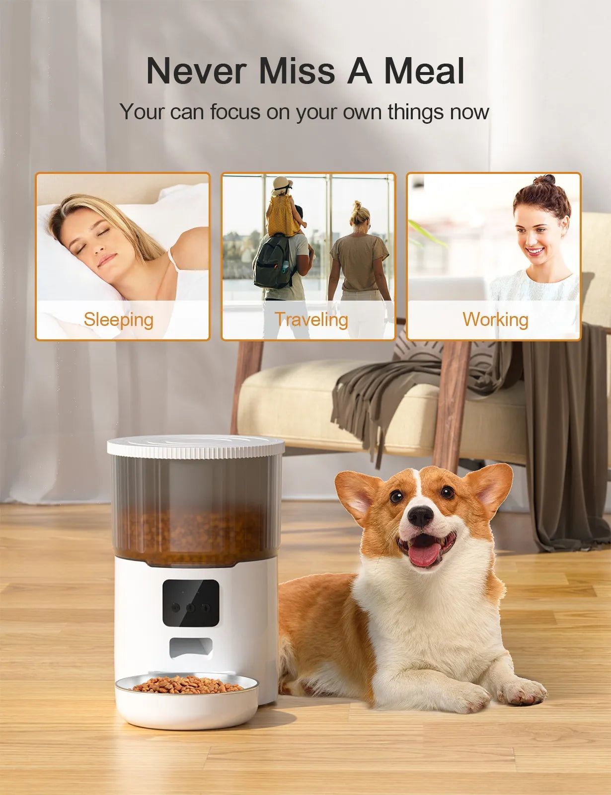 Alimentador Inteligente para Mascotas – Cat & Dog Smart Feeder