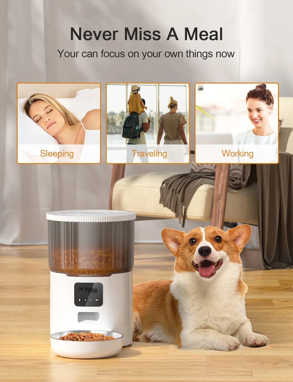 Alimentador Inteligente para Mascotas – Cat & Dog Smart Feeder